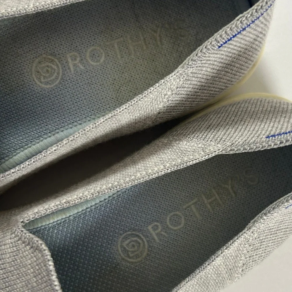Rothy's The Sneaker Women 7.5 Heather Grey Slip On Knit Comfort Washable Flat